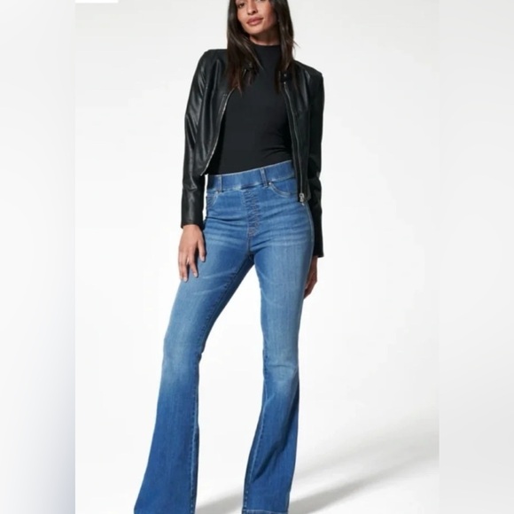Perfect Spanx Pull On Flare Jeans small - Picture 2 of 7